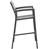 Maine 3 Piece 2 Bar Stool Outdoor Patio Dining Set - BUILDMYPLACE