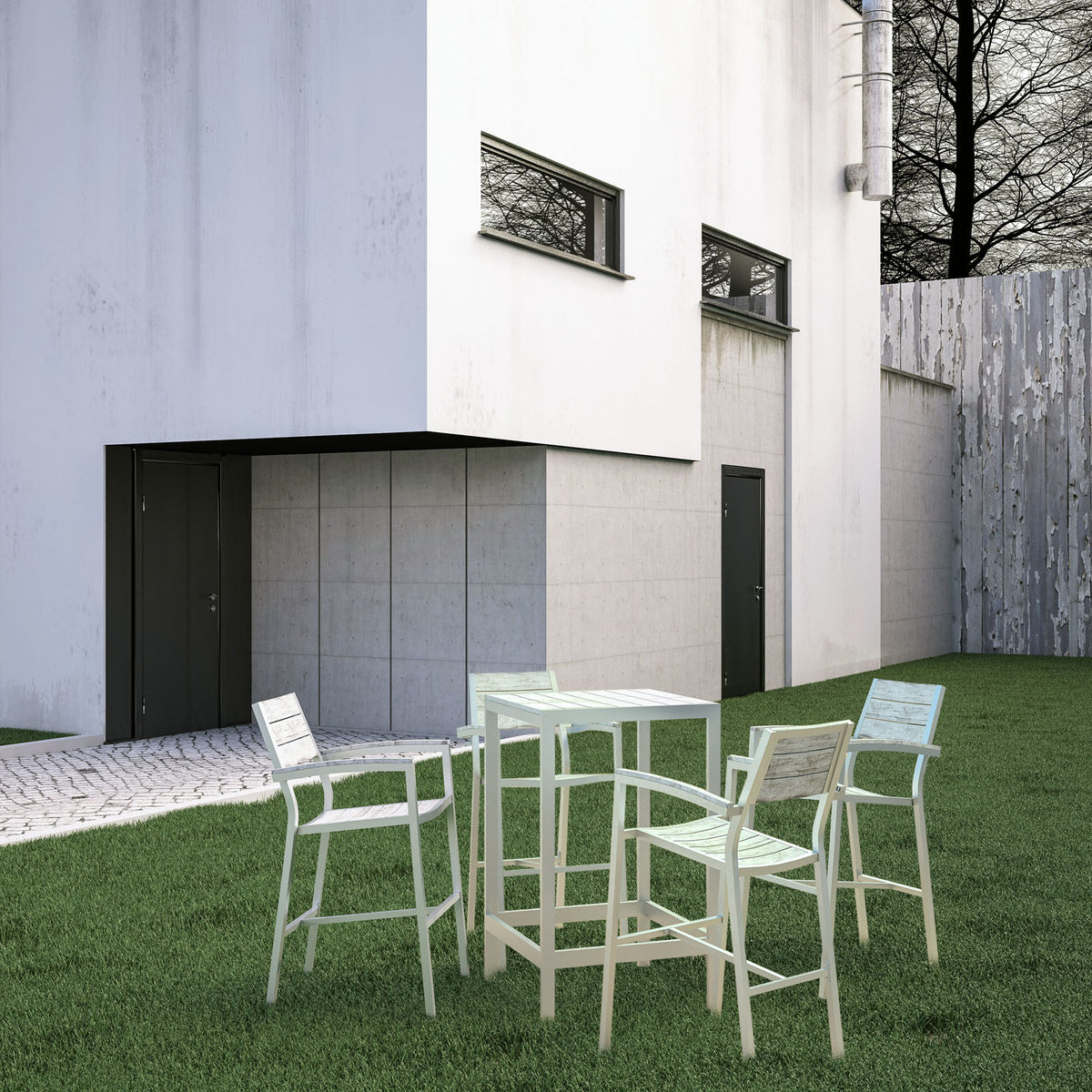 Maine 5 Piece Outdoor Patio Bar Set - BUILDMYPLACE