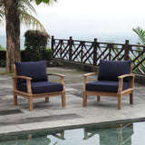 Marina 2 Piece Armchair Outdoor Patio Teak Set - BUILDMYPLACE