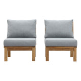 Marina 2 Piece W/ Middle Sofa Outdoor Patio Teak Set - BUILDMYPLACE