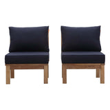 Marina 2 Piece W/ Middle Sofa Outdoor Patio Teak Set - BUILDMYPLACE