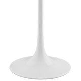 Lippa 28" Round Wood Bar Table In White Stand - Pub Table Round Bar Height Cocktail Table Metal Base - BUILDMYPLACE
