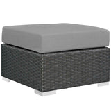Sojourn Outdoor Patio Sunbrella Ottoman - BUILDMYPLACE