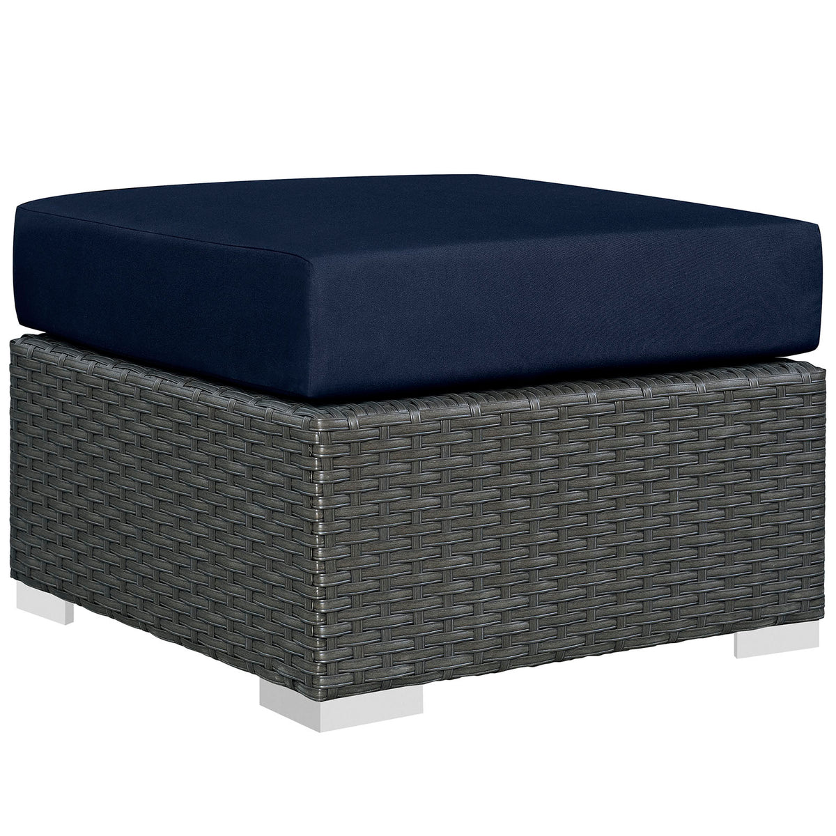 Sojourn Outdoor Patio Sunbrella Ottoman - BUILDMYPLACE