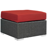 Sojourn Outdoor Patio Sunbrella Ottoman - BUILDMYPLACE