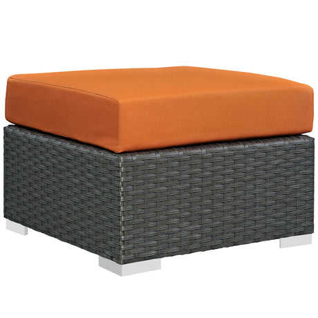 Sojourn Outdoor Patio Sunbrella Ottoman - BUILDMYPLACE