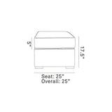Sojourn Outdoor Patio Sunbrella Ottoman - BUILDMYPLACE
