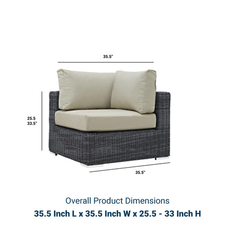 Sojourn Outdoor Patio Sunbrella Corner - BUILDMYPLACE