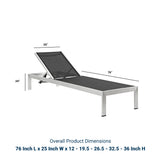 Shore Outdoor Patio Aluminum Mesh Chaise - BUILDMYPLACE