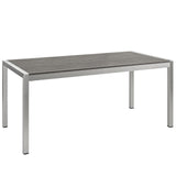Shore Outdoor Patio Aluminum Dining Table - BUILDMYPLACE