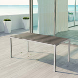 Shore Outdoor Patio Aluminum Dining Table - BUILDMYPLACE
