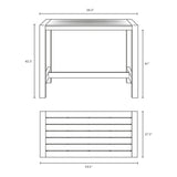 Shore Outdoor Patio Aluminum Rectangle Bar Table - BUILDMYPLACE