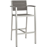 Shore Outdoor Patio Aluminum Bar Stool - BUILDMYPLACE