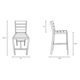 Shore Outdoor Patio Aluminum Armless Bar Stool - BUILDMYPLACE
