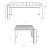 Shore Outdoor Patio Aluminum Coffee Table - BUILDMYPLACE