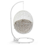 Egg Hammock Chair With Hanging Kits - Fastness Hanging Hide Outdoor Patio Swing Chair With Stand - BUILDMYPLACE