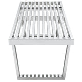 Mid - Century Modern Sauna Stainless Steel Bench - Bench Behind Sofa Living Room - BUILDMYPLACE