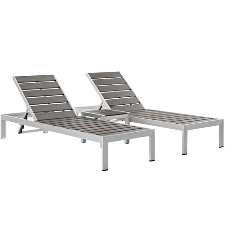 Shore 3 Piece Outdoor Patio Aluminum Set - BUILDMYPLACE