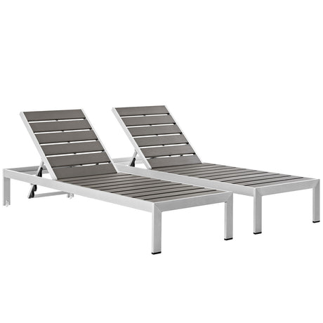 Shore Chaise Outdoor Patio Aluminum - BUILDMYPLACE