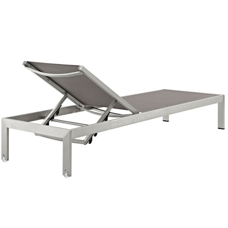 Shore 2 Piece Outdoor Patio Aluminum Set With Side Table - BUILDMYPLACE