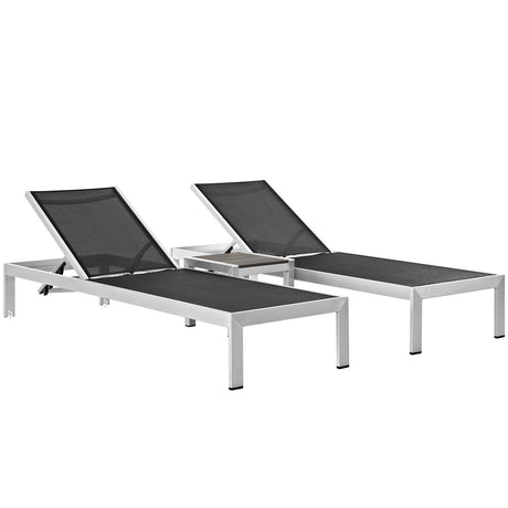 Shore 3 Piece 2 Seater Outdoor Patio Aluminum Set - BUILDMYPLACE