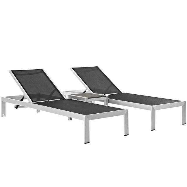 Shore 3 Piece 2 Seater Outdoor Patio Aluminum Set - BUILDMYPLACE