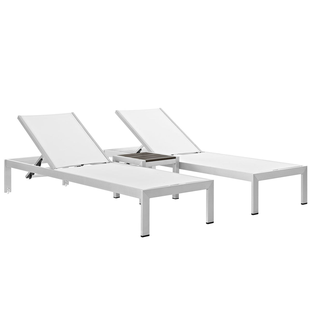 Shore 3 Piece 2 Seater Outdoor Patio Aluminum Set - BUILDMYPLACE