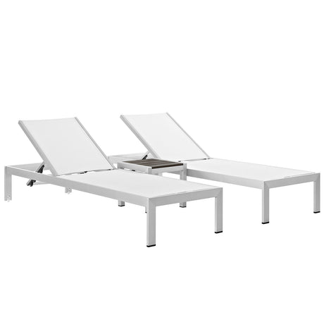 Shore 3 Piece 2 Seater Outdoor Patio Aluminum Set - BUILDMYPLACE