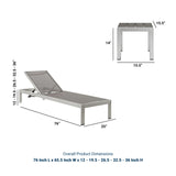Shore 3 Piece 2 Seater Outdoor Patio Aluminum Set - BUILDMYPLACE