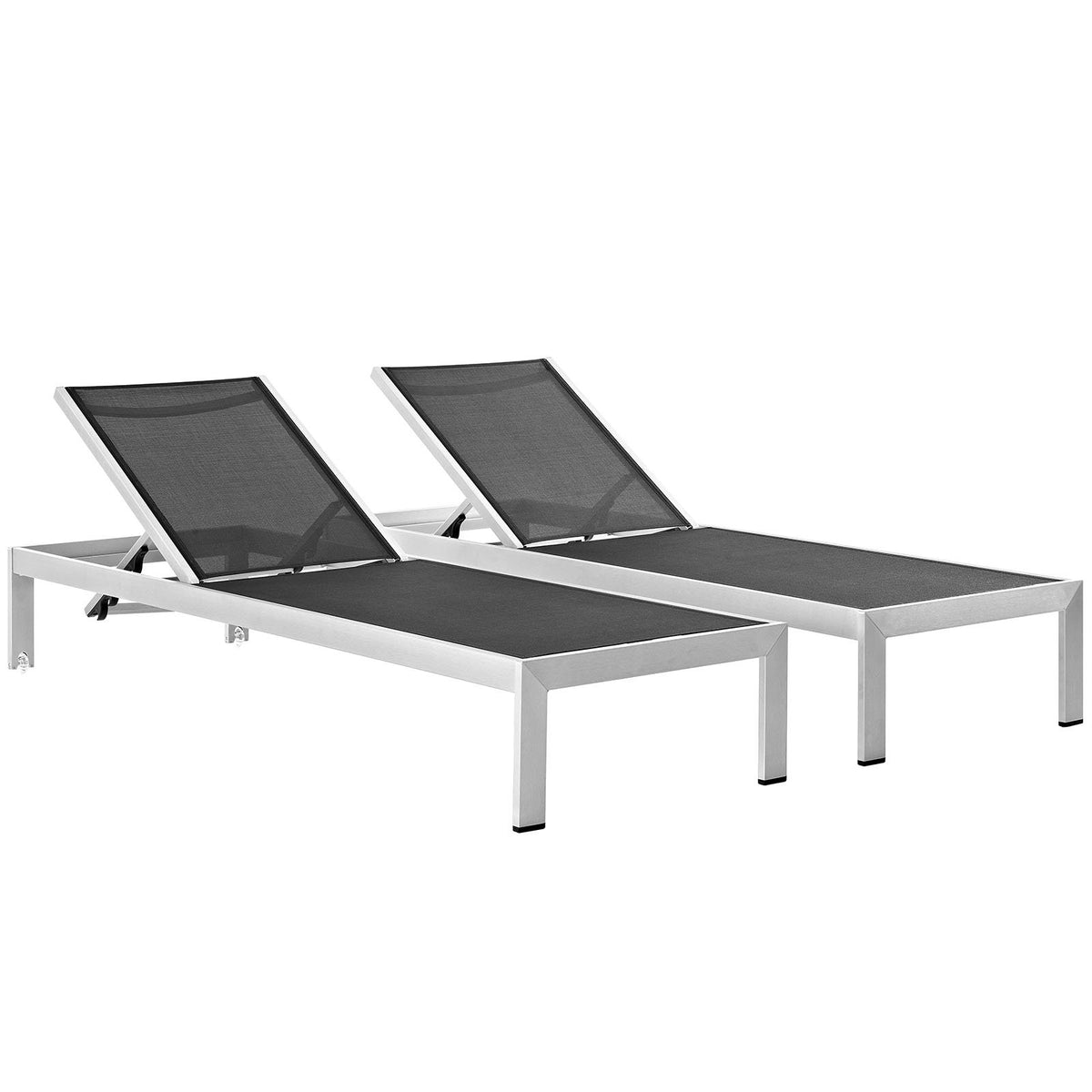 Shore Outdoor Patio Aluminum Mesh Chaise - BUILDMYPLACE