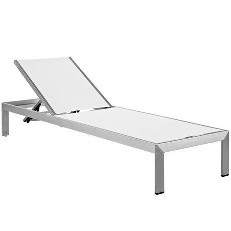 Shore Outdoor Patio Aluminum Mesh Chaise - BUILDMYPLACE
