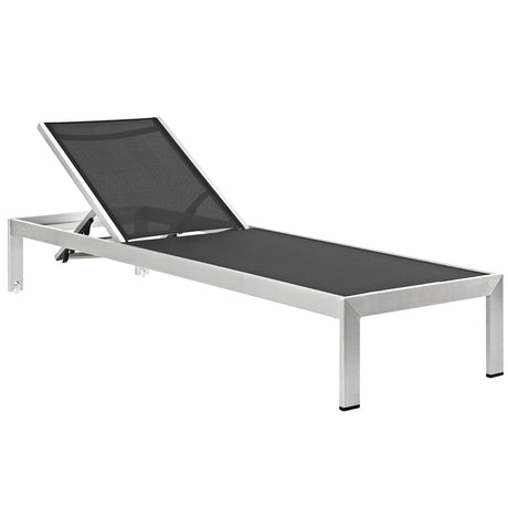 Shore Outdoor Patio Aluminum Mesh Chaise - BUILDMYPLACE