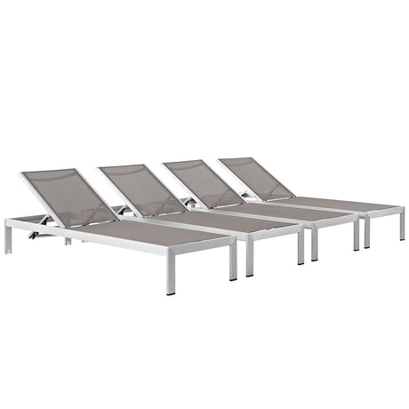 Shore Outdoor Patio Aluminum Mesh Chaise - BUILDMYPLACE