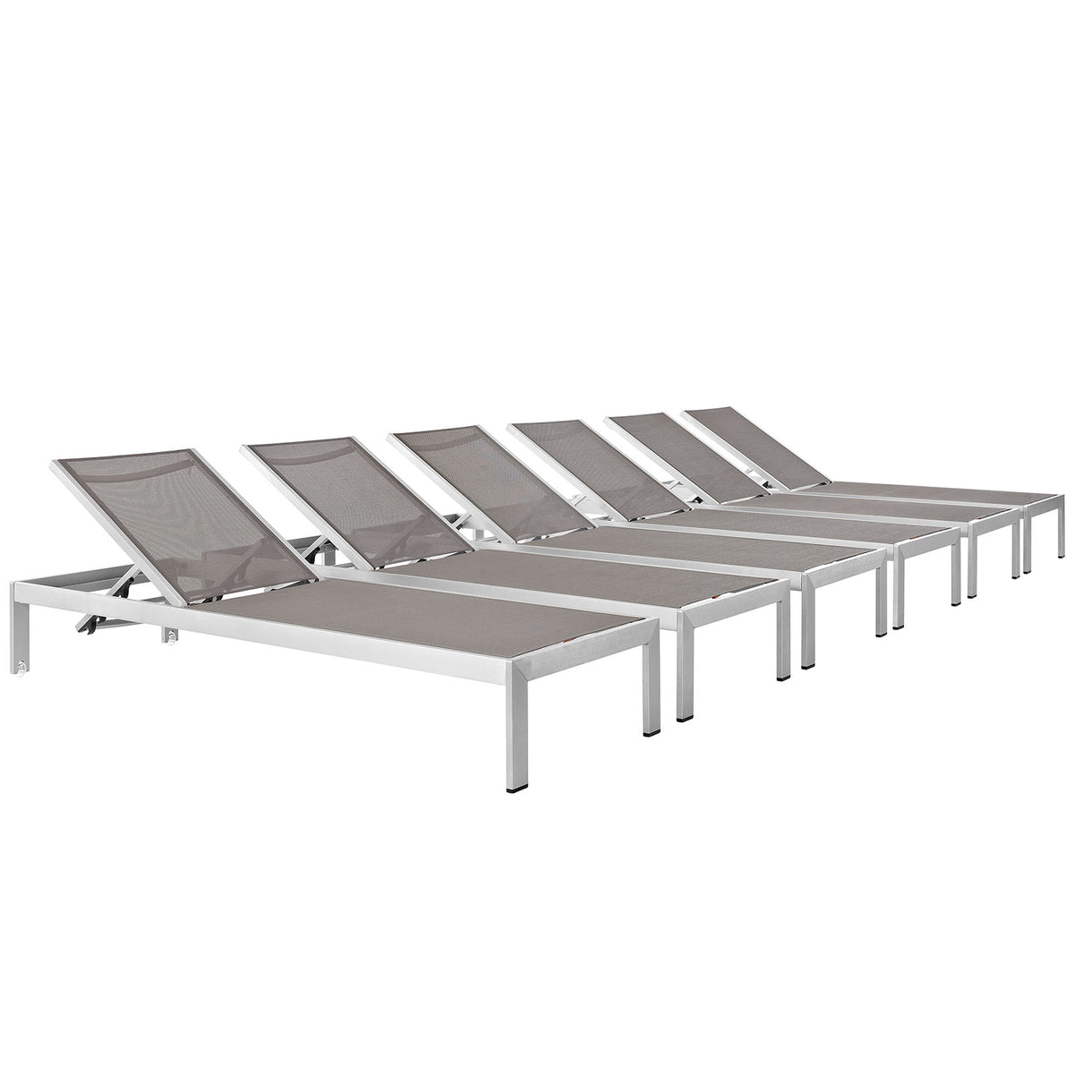 Shore Outdoor Patio Aluminum Mesh Chaise - BUILDMYPLACE