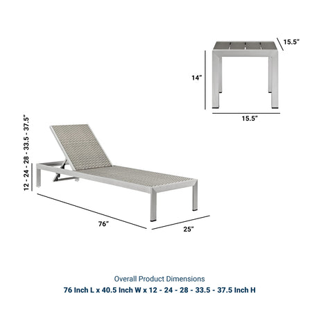 Shore 2 Piece Outdoor Patio Set - BUILDMYPLACE