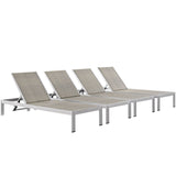 Shore Outdoor Patio Aluminum Rattan Chaise - BUILDMYPLACE
