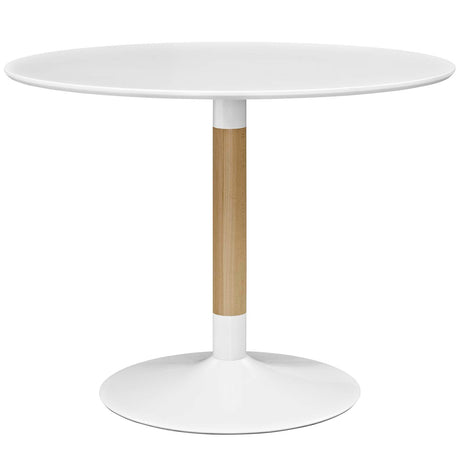 Modern Whirl Round Kitchen And Dining Table - White Space Saving Dining Room Tables - BUILDMYPLACE