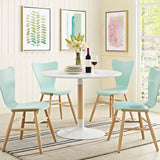Modern Whirl Round Kitchen And Dining Table - White Space Saving Dining Room Tables - BUILDMYPLACE