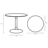 Modern Whirl Round Kitchen And Dining Table - White Space Saving Dining Room Tables - BUILDMYPLACE