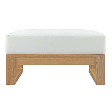 Upland Outdoor Patio Teak Ottoman - BUILDMYPLACE