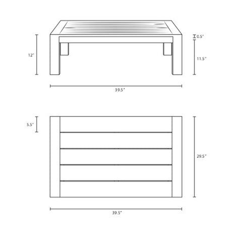 Upland Outdoor Patio Wood Coffee Table - BUILDMYPLACE