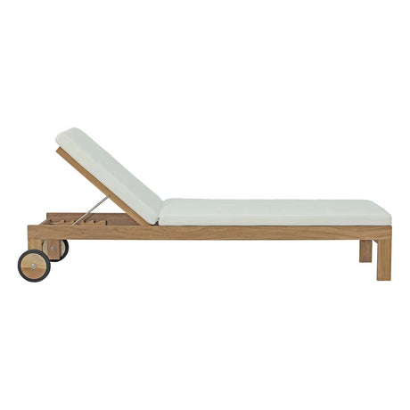 Upland Outdoor Patio Teak Chaise - BUILDMYPLACE