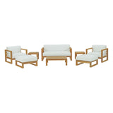 Upland 8 Piece Outdoor Patio Teak Set - BUILDMYPLACE