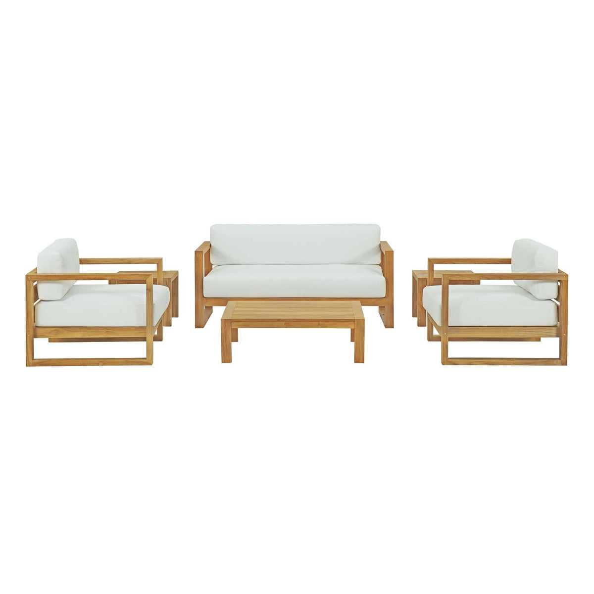 Upland 6 Piece Outdoor Patio Teak Set - BUILDMYPLACE