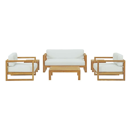 Upland 6 Piece Outdoor Patio Teak Set - BUILDMYPLACE