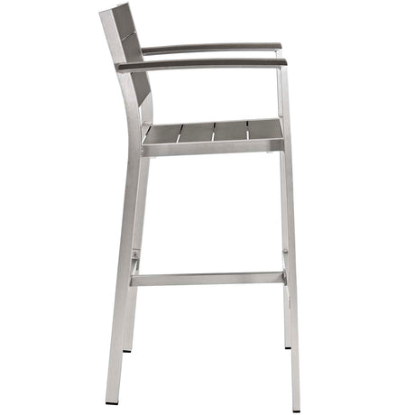 Shore Bar Stool Outdoor Patio Aluminum Set Of 2 - BUILDMYPLACE