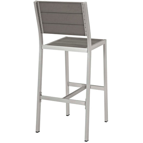 Shore 3 Piece  2 Seater Outdoor Patio Aluminum Outdoor Pub Set - BUILDMYPLACE