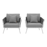 Stance Armchair Outdoor Patio Aluminum Set Of 2 - BUILDMYPLACE