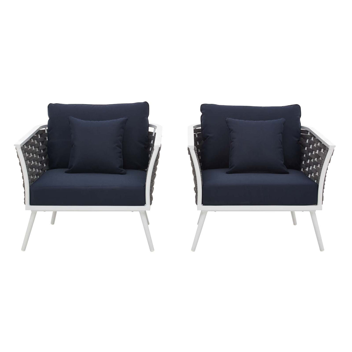 Stance Armchair Outdoor Patio Aluminum Set Of 2 - BUILDMYPLACE