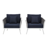 Stance Armchair Outdoor Patio Aluminum Set Of 2 - BUILDMYPLACE